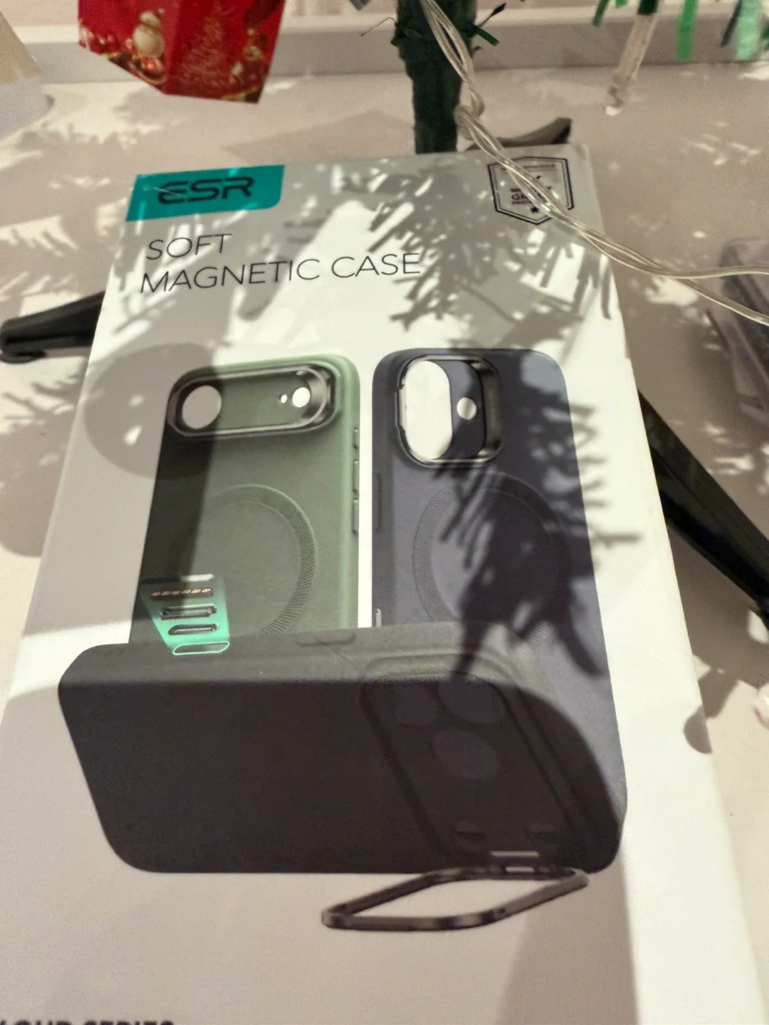 ESR Soft silicone Magnetic stand Case for iPhone 17pro