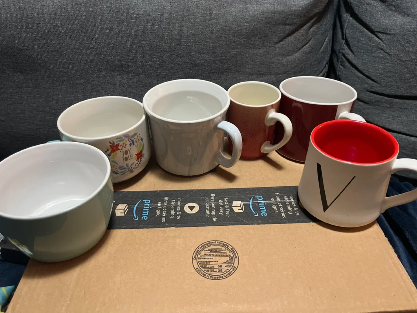 Assorted Mugs, Elf Salt & Pepper Shakers, Wine Stopper