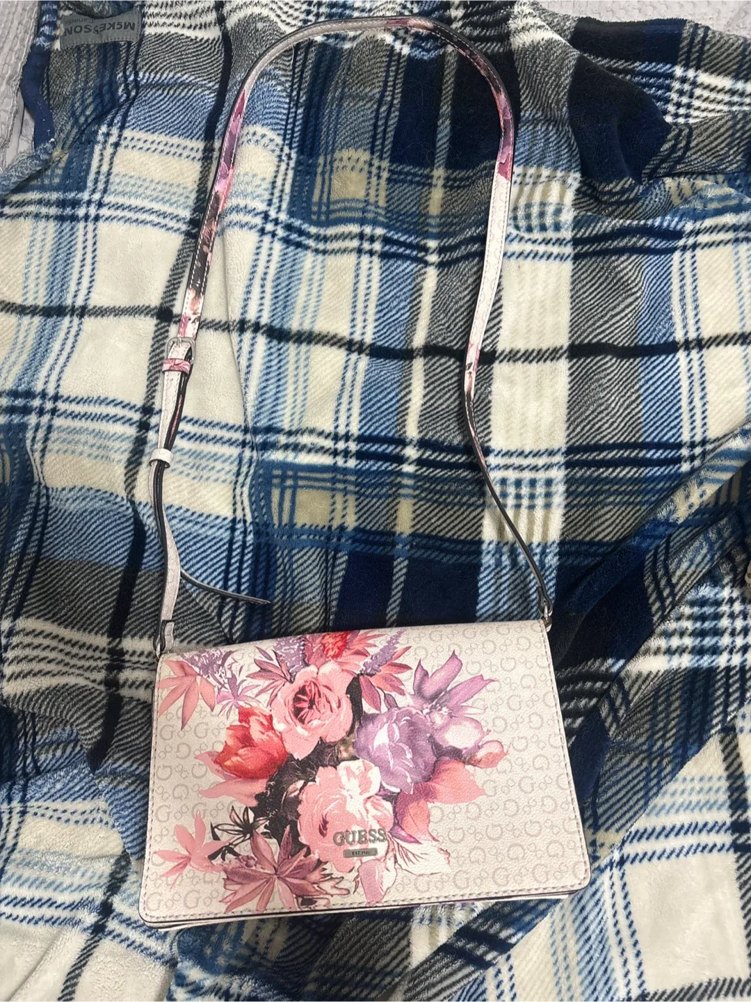Guess Floral Print Crossbody Bag