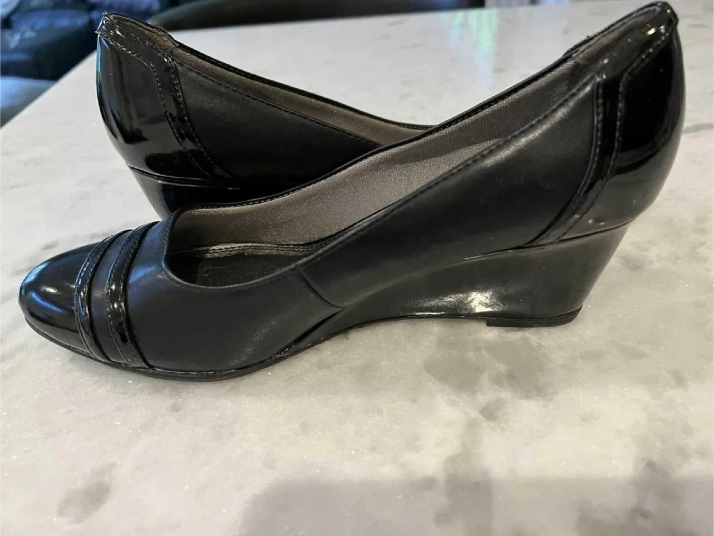 BNIB Naturalizer Black Wedge Heel Shoes (BRAND NEW IN BOX) image indicator(3)