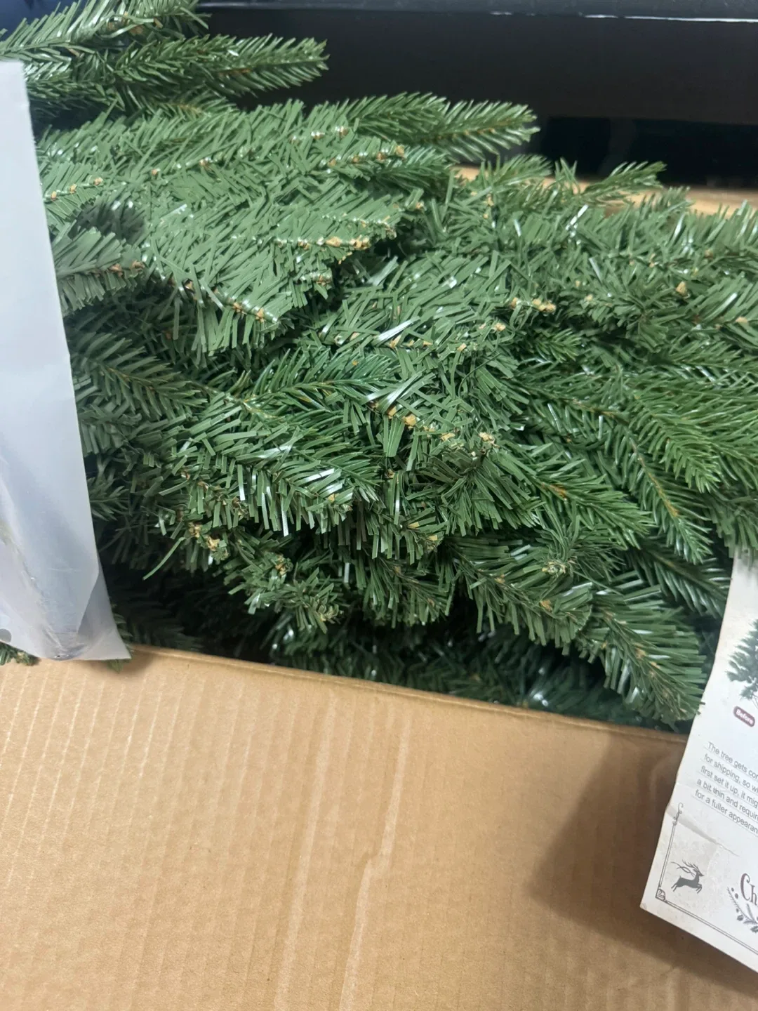 Brand New inBox 6’ realistic tip Christmas tree originally $300 image indicator(4)