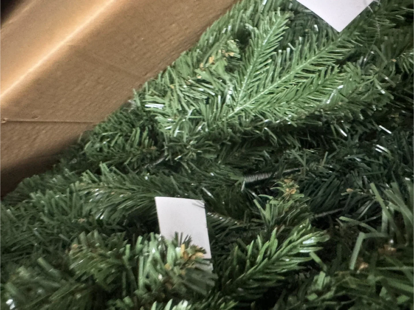 Brand New inBox 6’ realistic tip Christmas tree originally $300 image indicator(10)