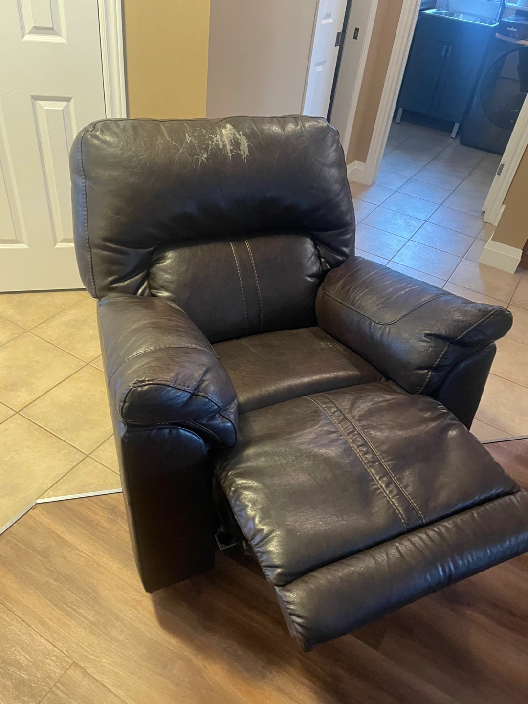 Brown Leather Recliner - Free - photo 4