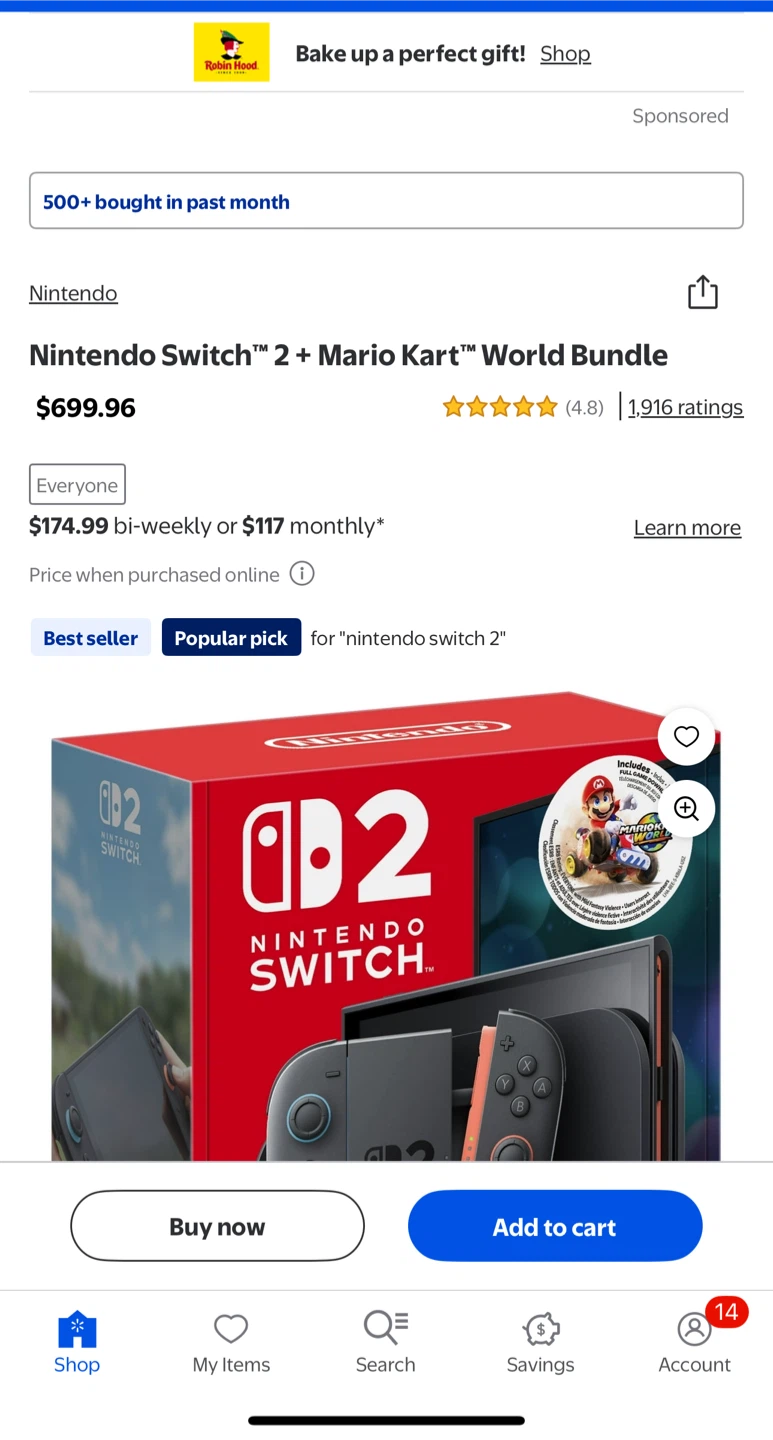 New Nintendo Switch 2 + Mario Kart World Bundle - photo 3