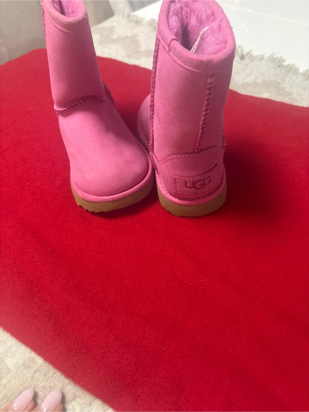 UGG Classic Short Pink Boots - Kids Size 7