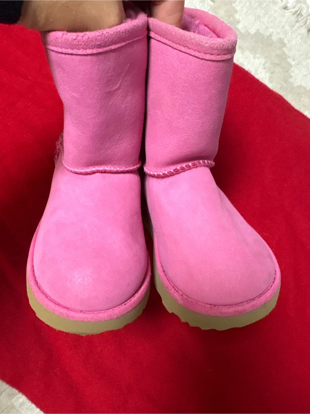 UGG Classic Short Pink Boots - Kids Size 7 image indicator(2)