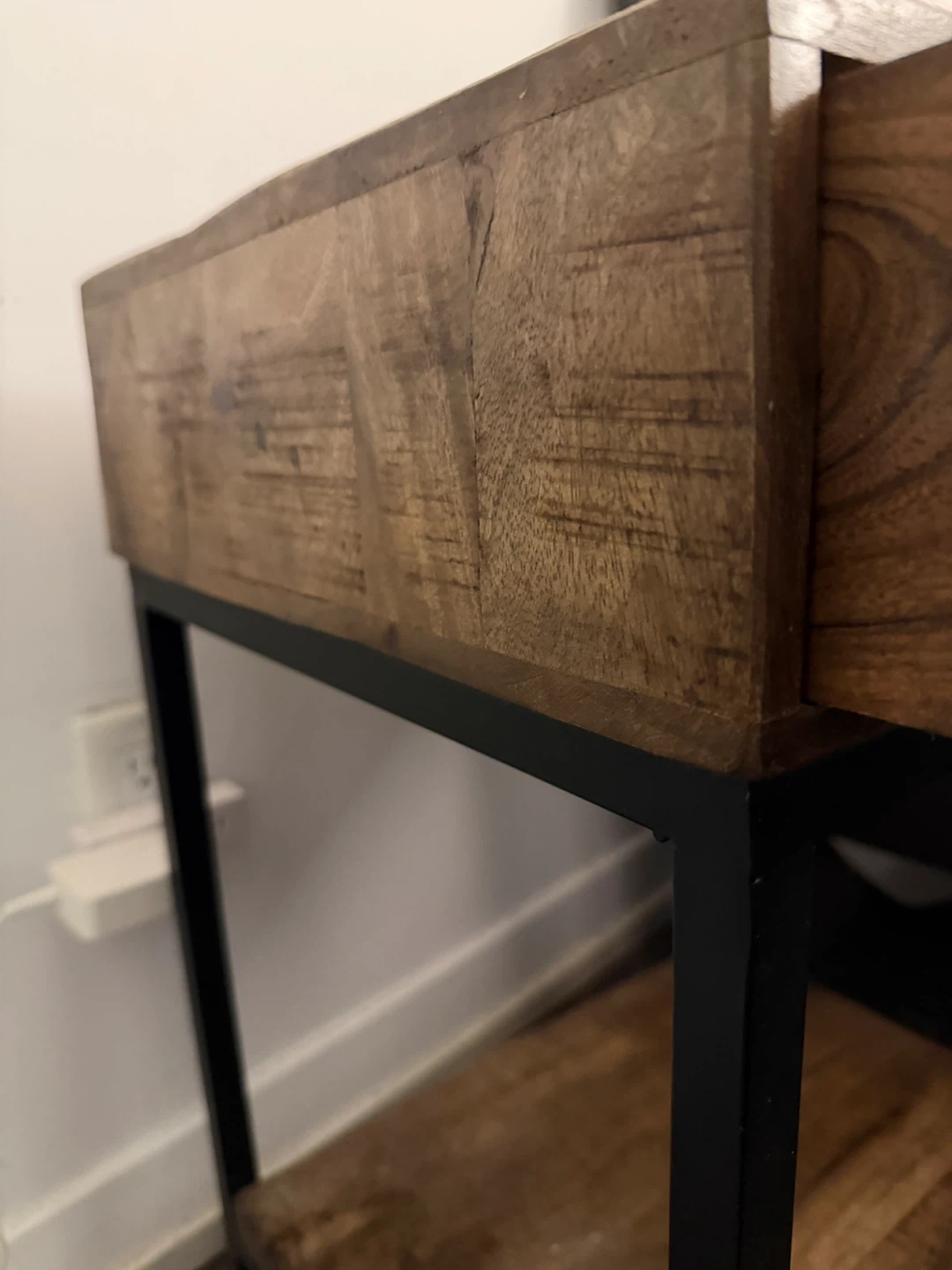 Wood and Metal Side Table/nighstand - photo 3