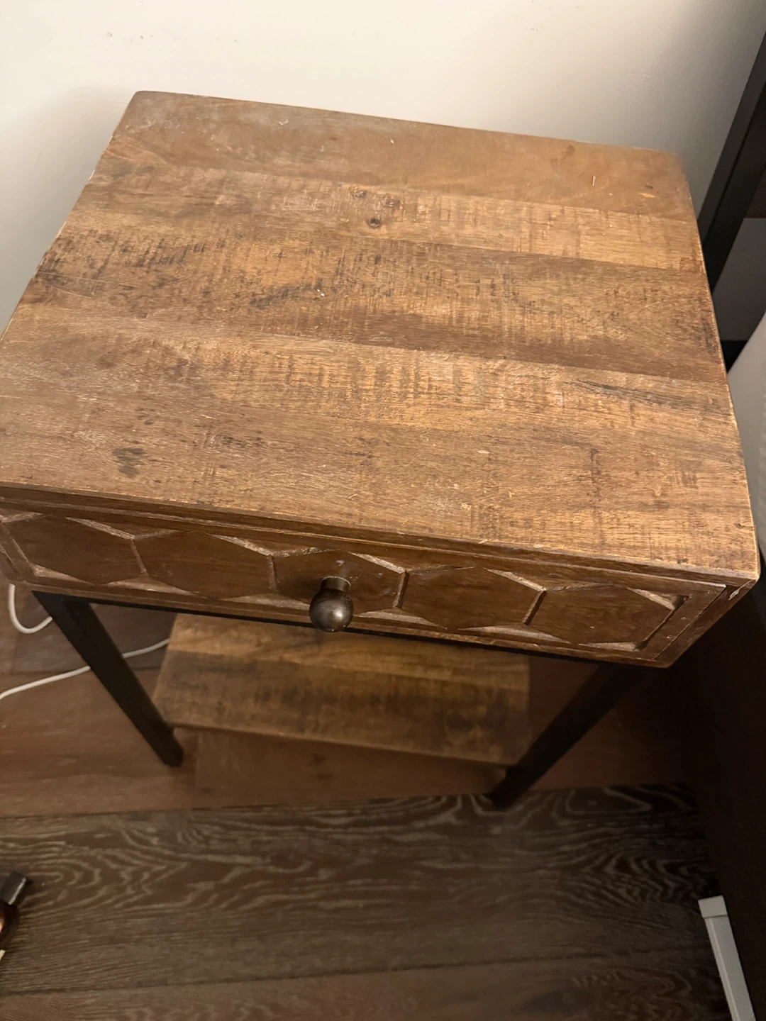 Wood and Metal Side Table/nighstand - photo 4