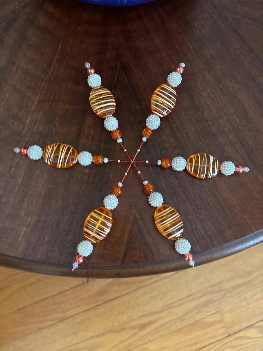 Handmade Beaded Snowflake Ornament