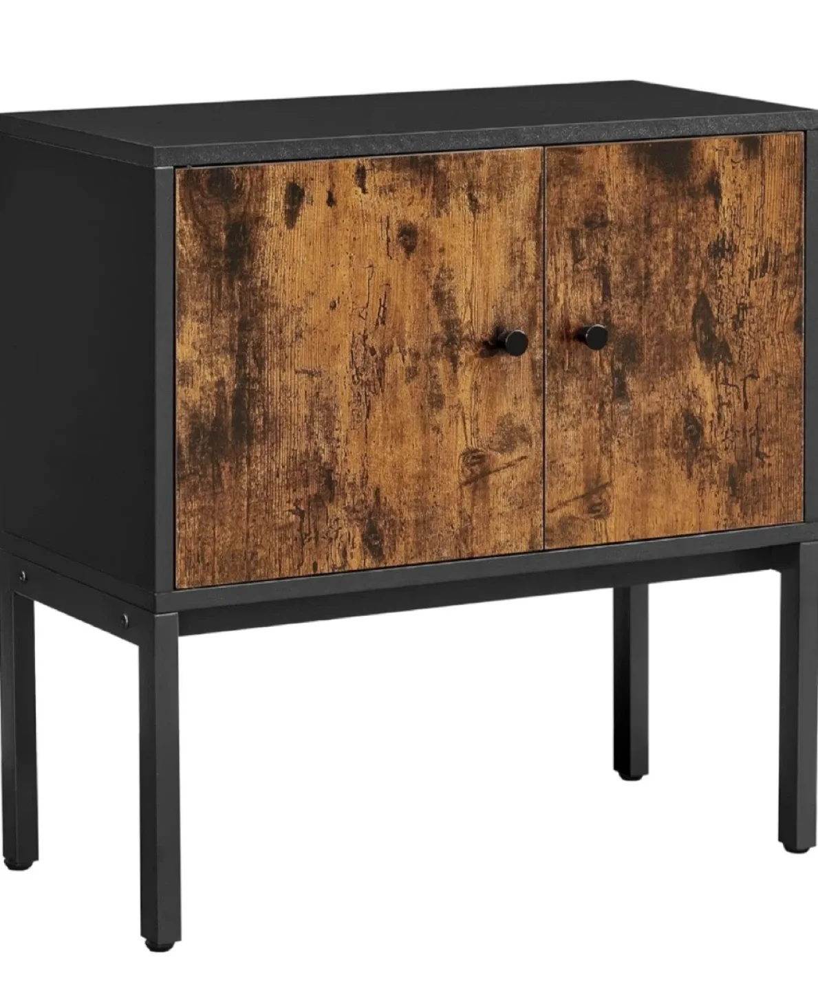 Brand new Nightstand with Cabinet Doors - Rustic Brown