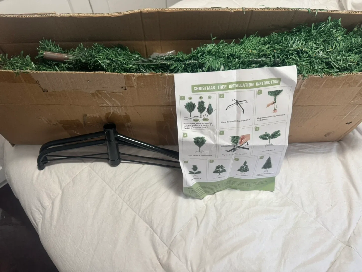 Used Once in Box 5.5 or 6ft. H 42” w Christmas Tree image indicator(5)