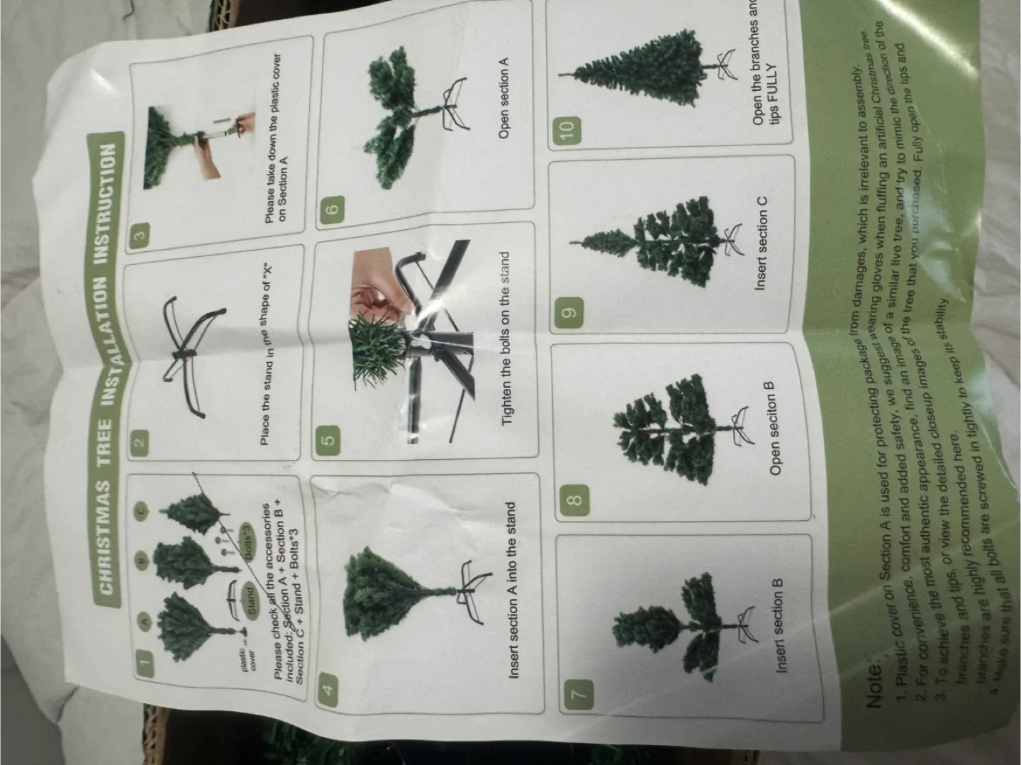 Used Once in Box 5.5 or 6ft. H 42” w Christmas Tree image indicator(8)