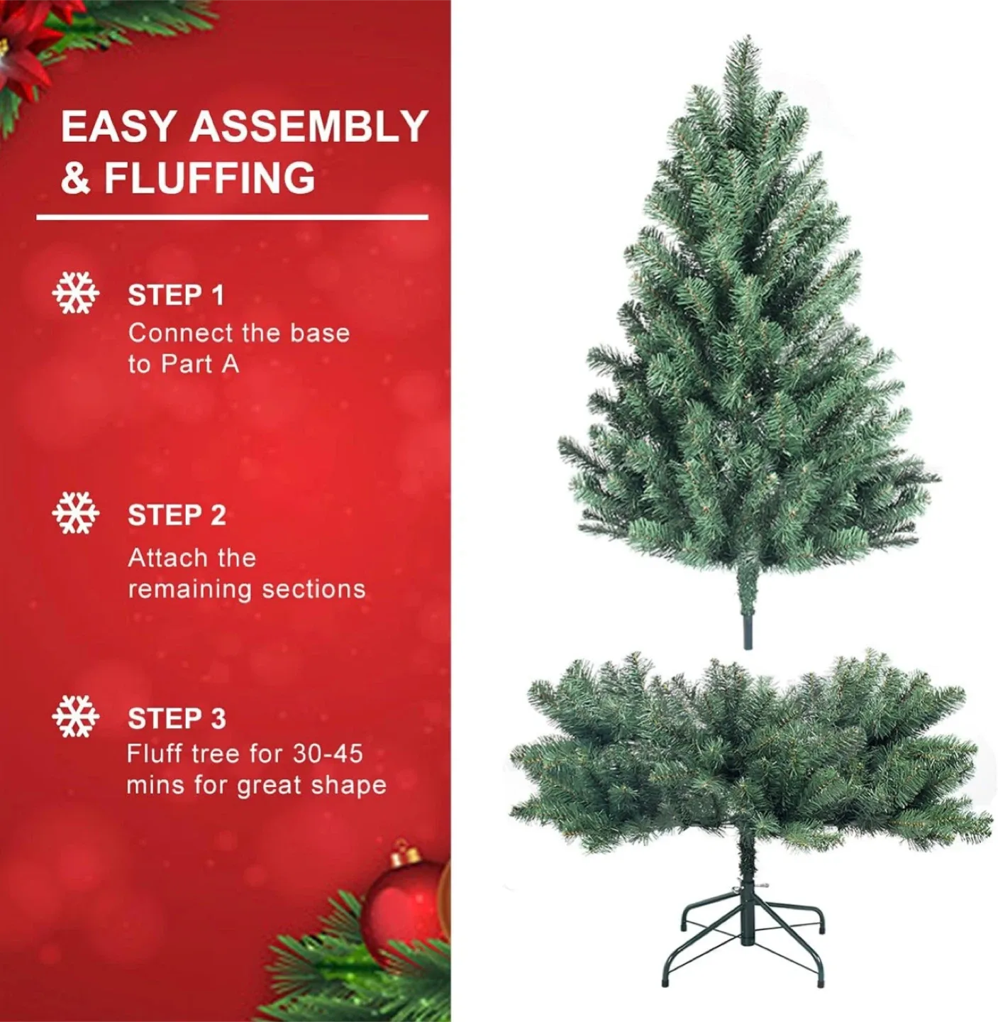 Used Once in Box 5.5 or 6ft. H 42” w Christmas Tree image indicator(4)