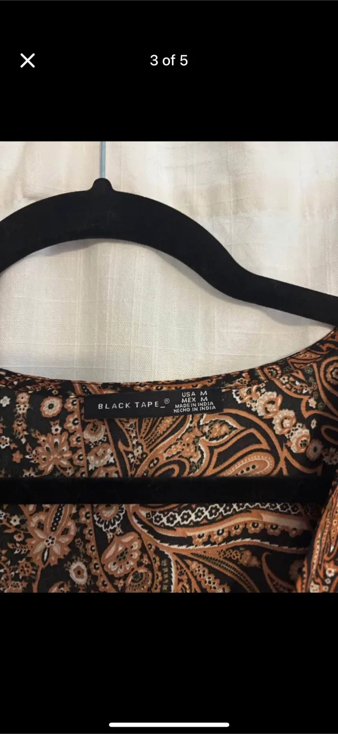 Black Tape boho Paisley Print Dress - Size M #cleanout image indicator(2)