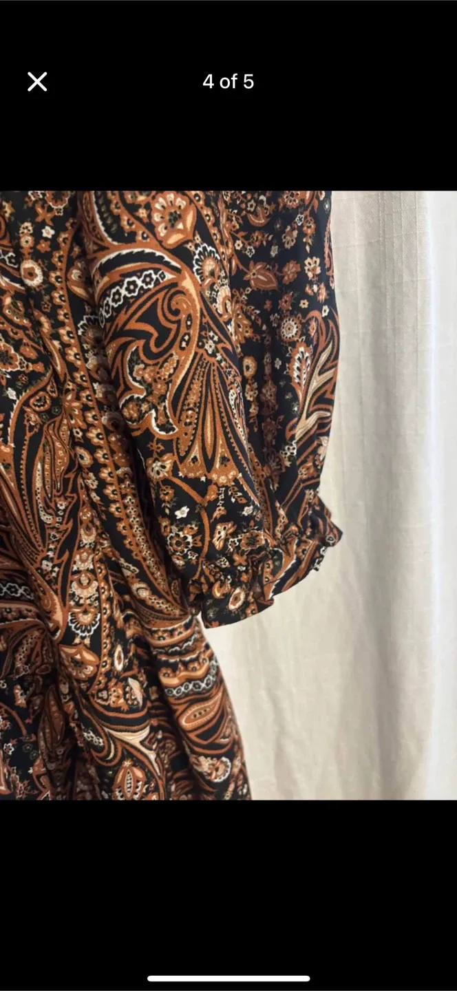 Black Tape boho Paisley Print Dress - Size M #cleanout image indicator(4)