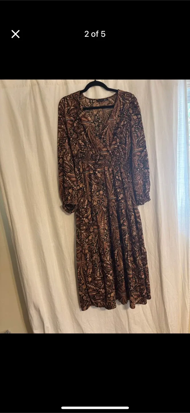 Black Tape boho Paisley Print Dress - Size M #cleanout