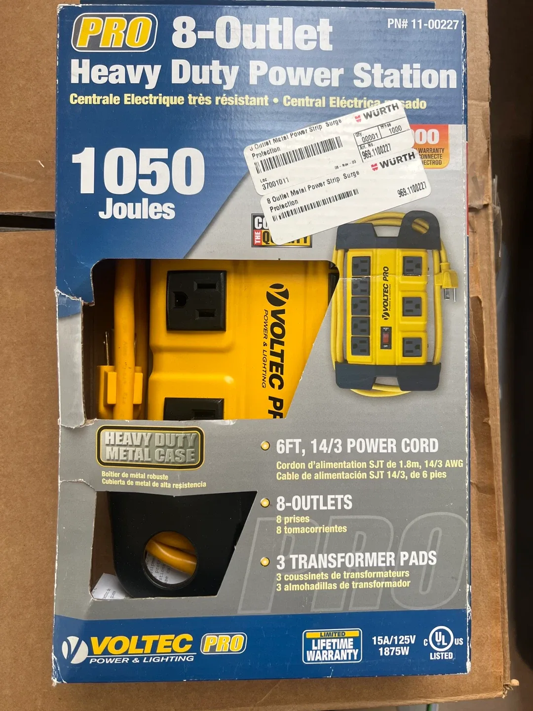 Voltec Pro 8-Outlet Heavy Duty Power Station - New