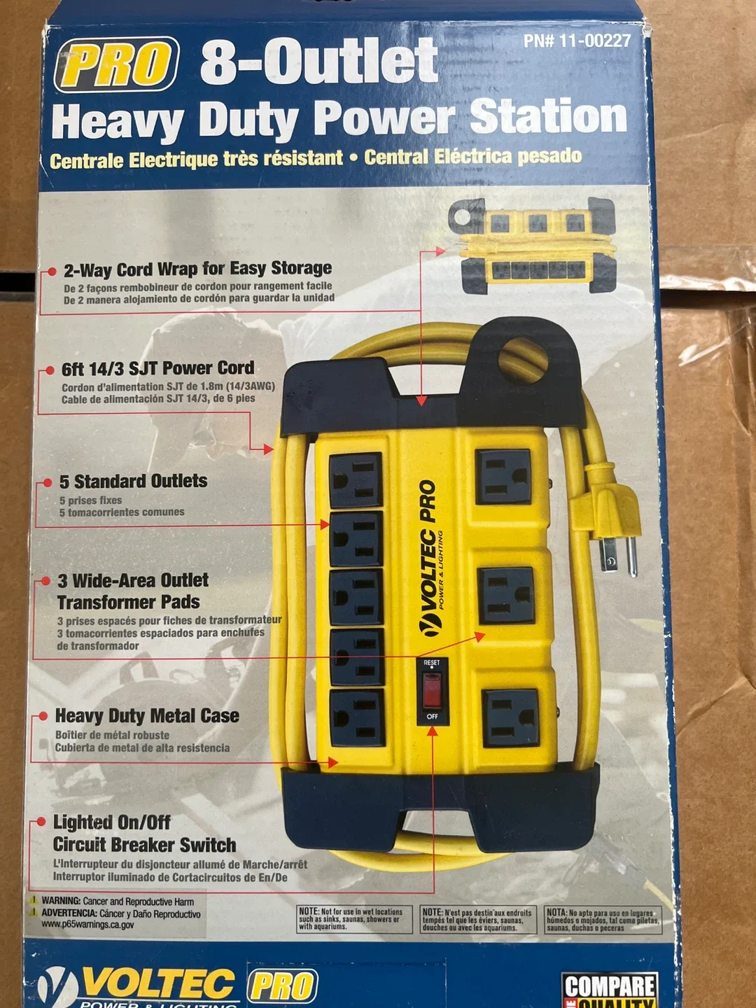 Voltec Pro 8-Outlet Heavy Duty Power Station - New image indicator(2)