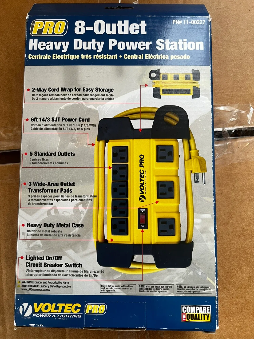 Voltec Pro 8-Outlet Heavy Duty Power Station - New image indicator(3)