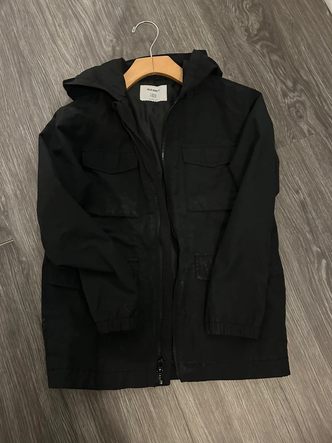 Old Navy Black Hooded Jacket - 10/12