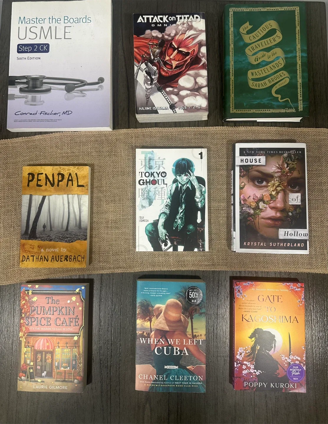 Mixed Books: USMLE, Attack on Titan, Tokyo Ghoul +