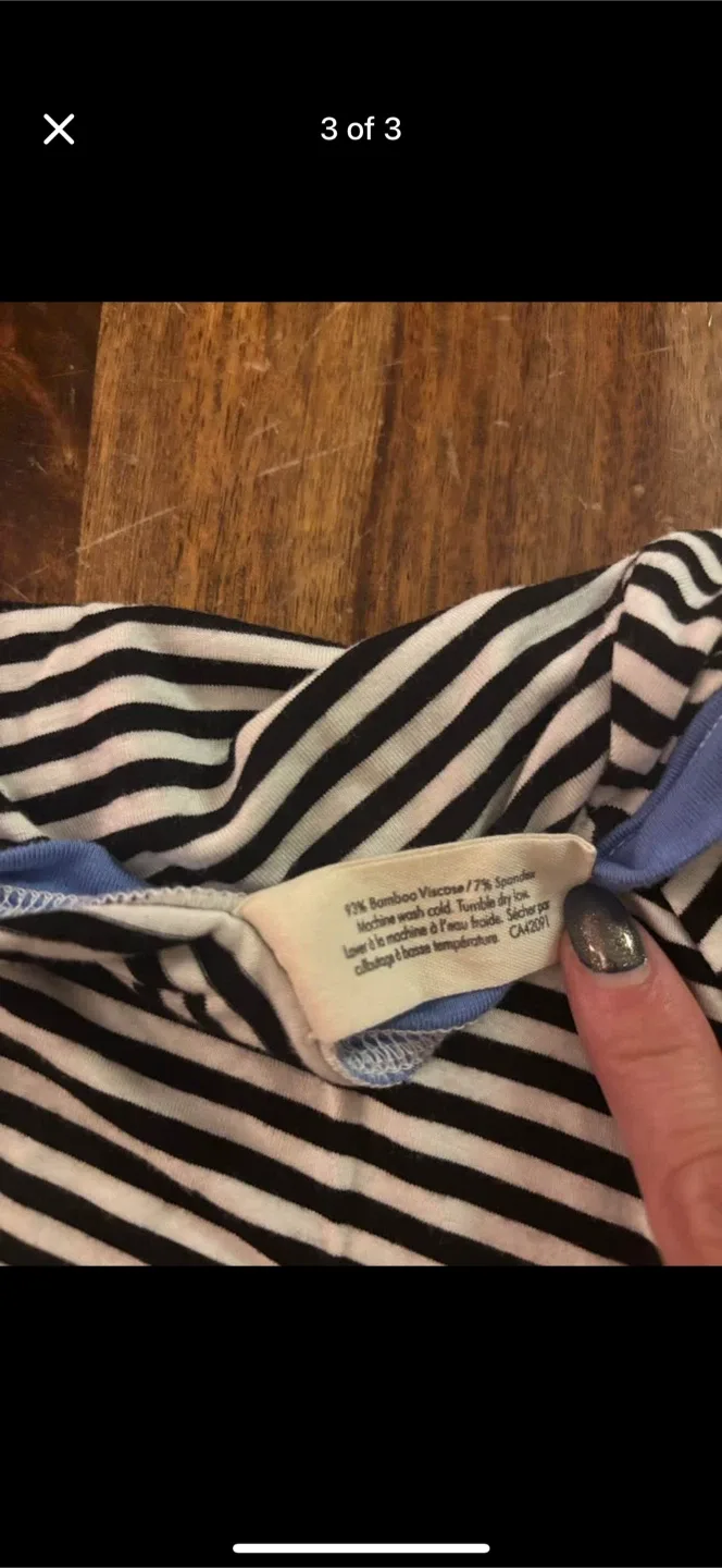 Bamboo women’s Striped lounge Set - Size M #cleanout image indicator(3)