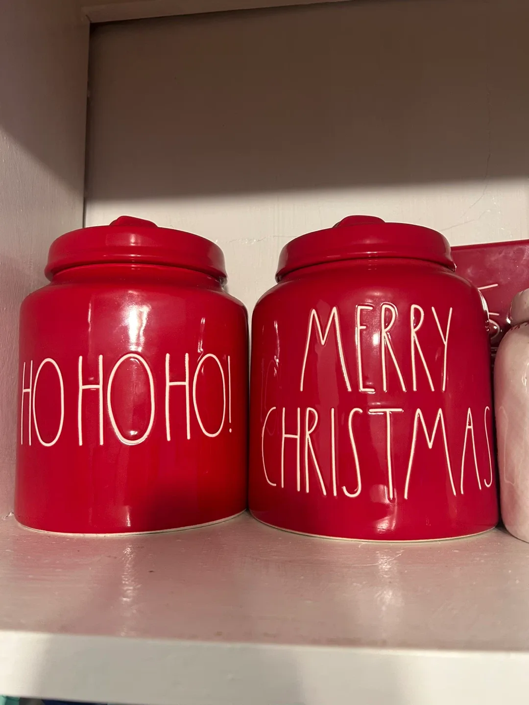 Rae Dunn Christmas Canisters - Ho Ho Ho & Merry Christmas