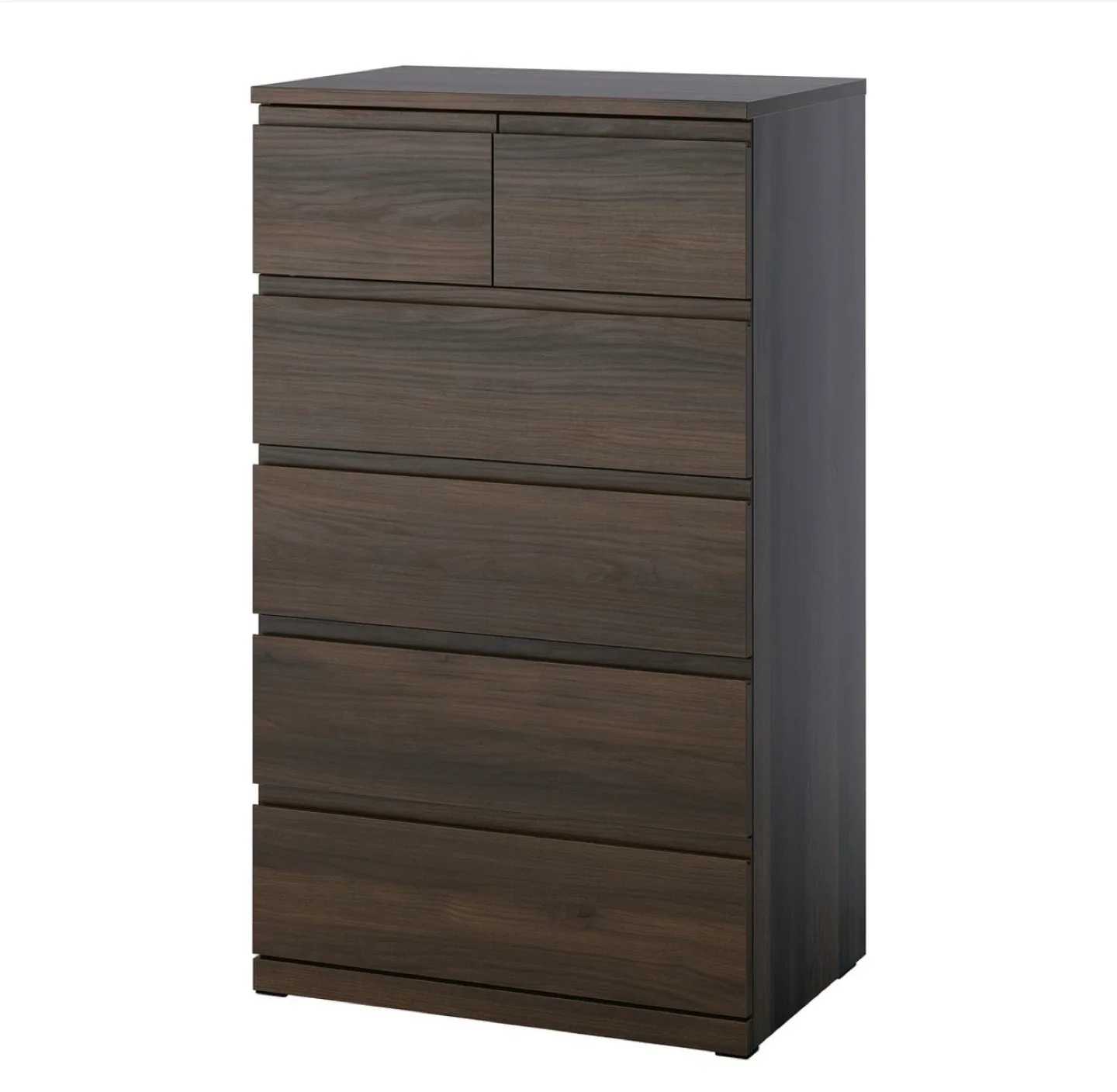 IKEA 6-Drawer Dresser - Brown/Black