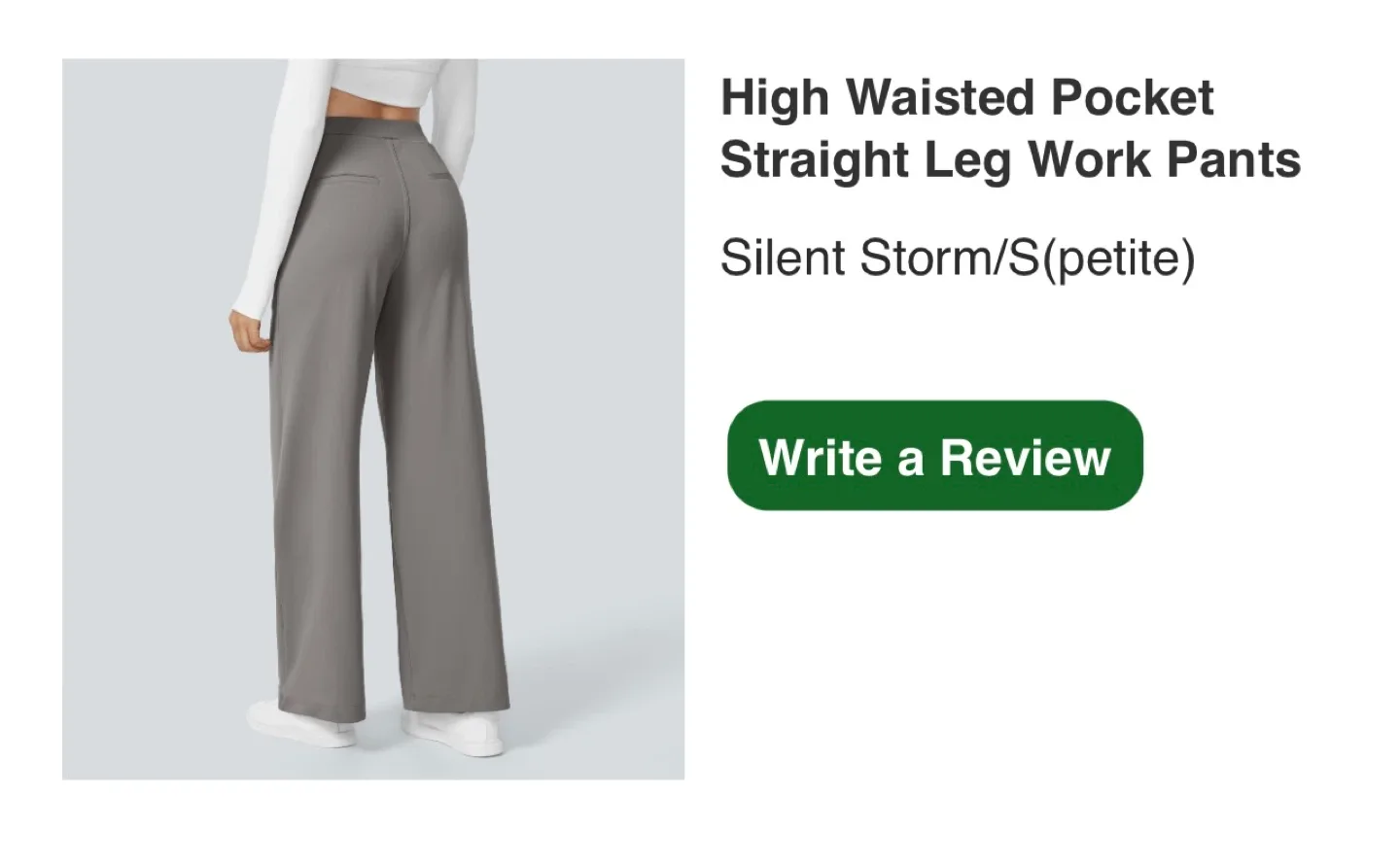 Halara High Waisted Straight Leg Work Pants - S image indicator(2)