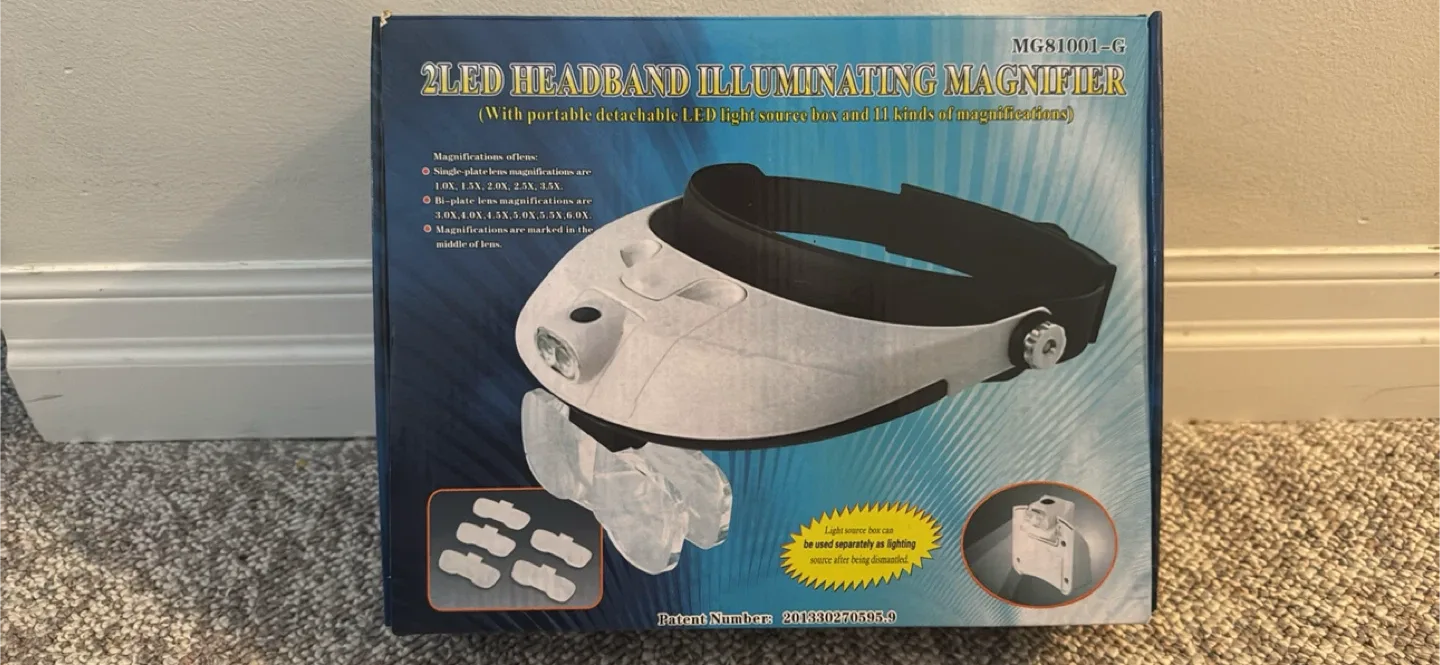 2LED Headband Illuminating Magnifier MG81001-G