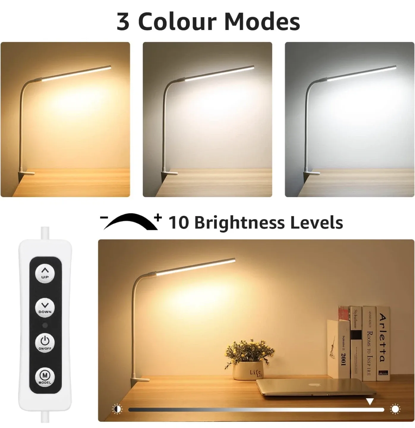 Lepro LED Desk Lamp with Clamp image indicator(4)