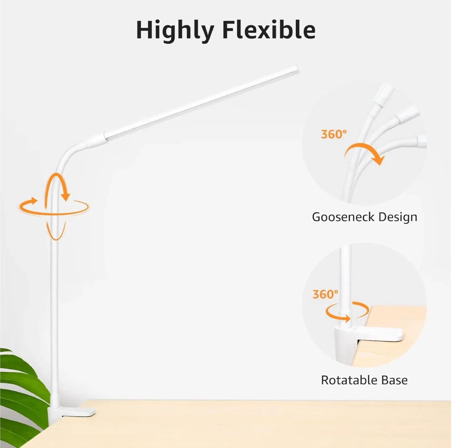 Lepro LED Desk Lamp with Clamp image indicator(7)