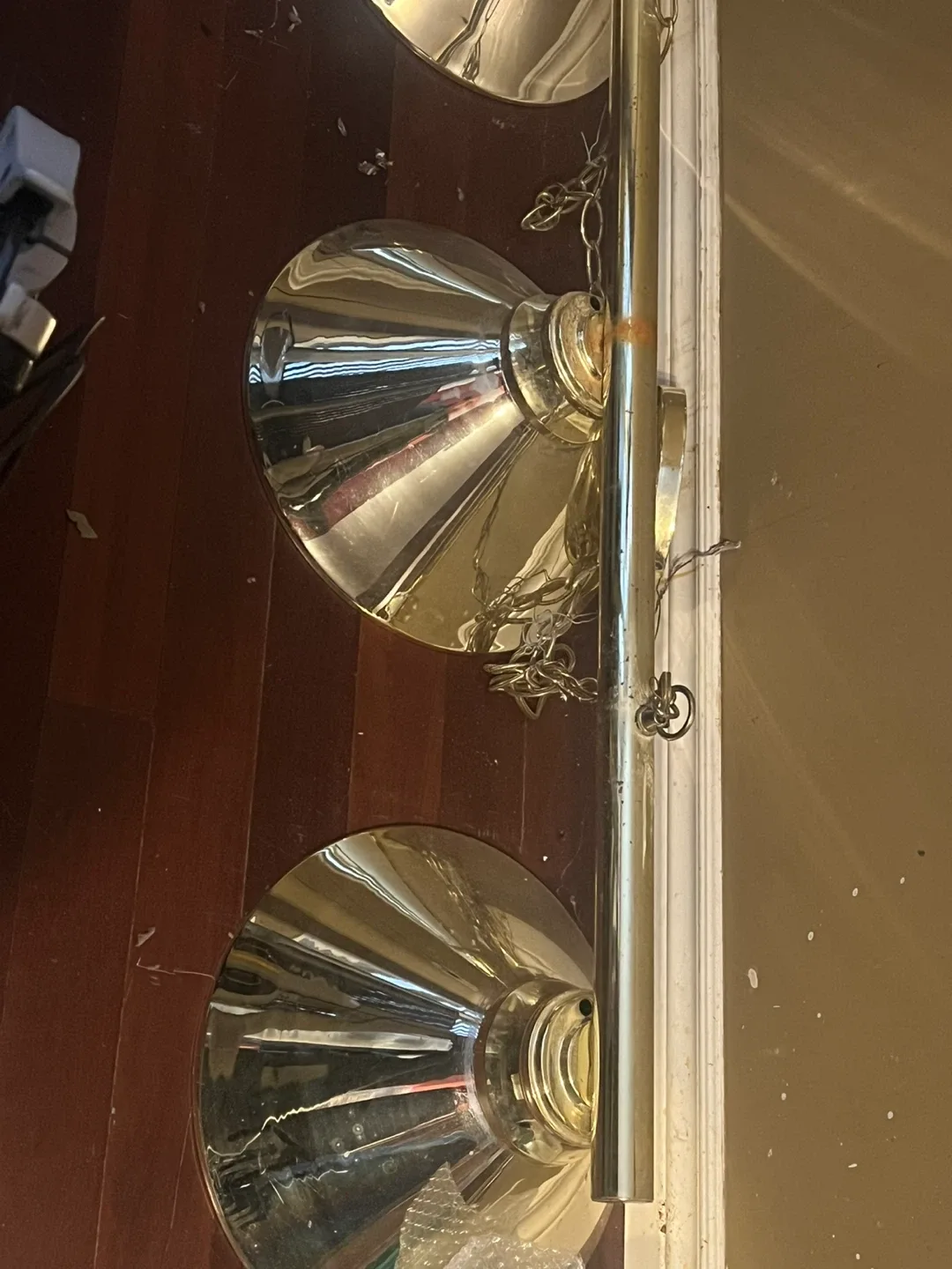 Gold Finish Billiard/Pool Table Light Fixture image indicator(2)