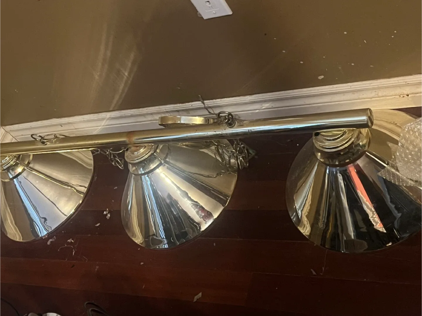 Gold Finish Billiard/Pool Table Light Fixture