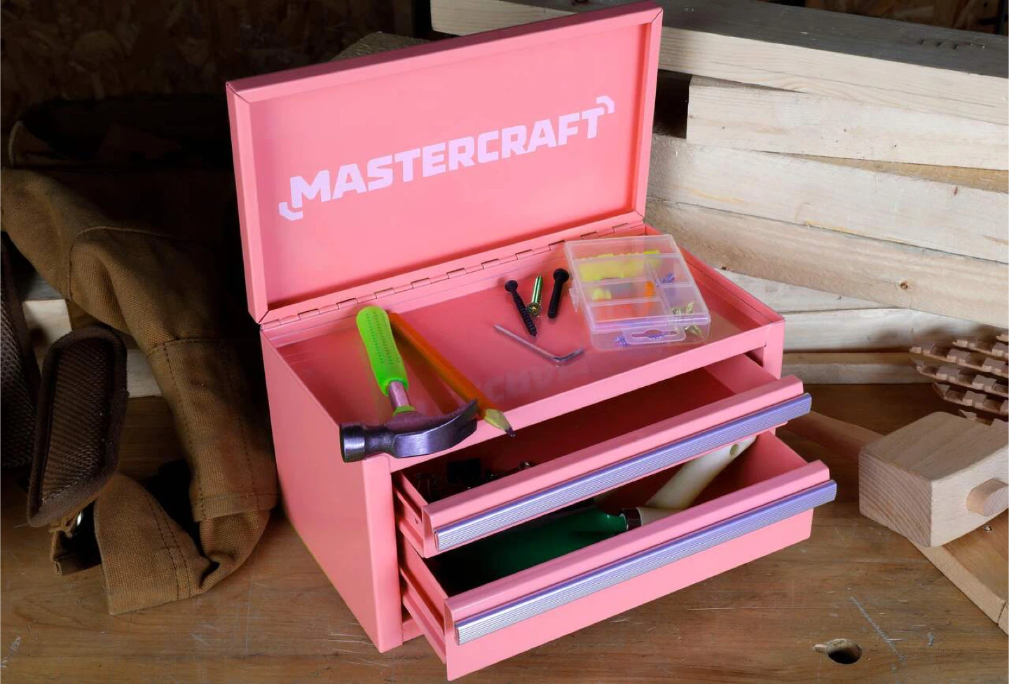 Mastercraft Pink Metal Tool Chest - Brand New! - photo 3