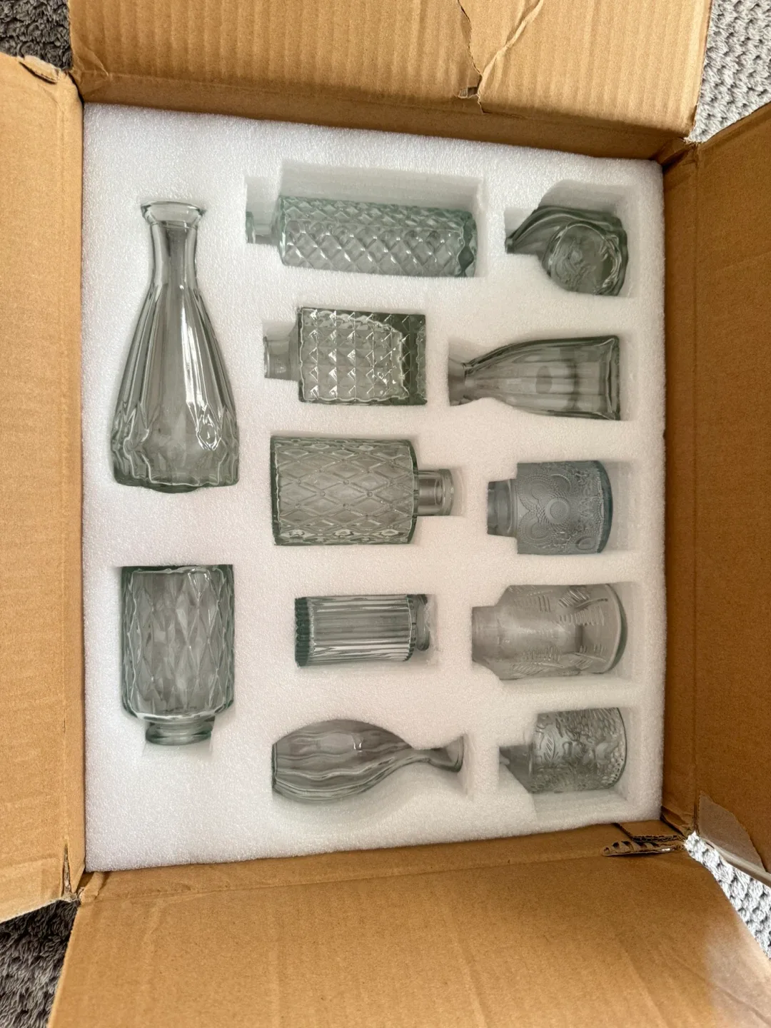 Set of 12 Small Glass Bud Vases image indicator(2)