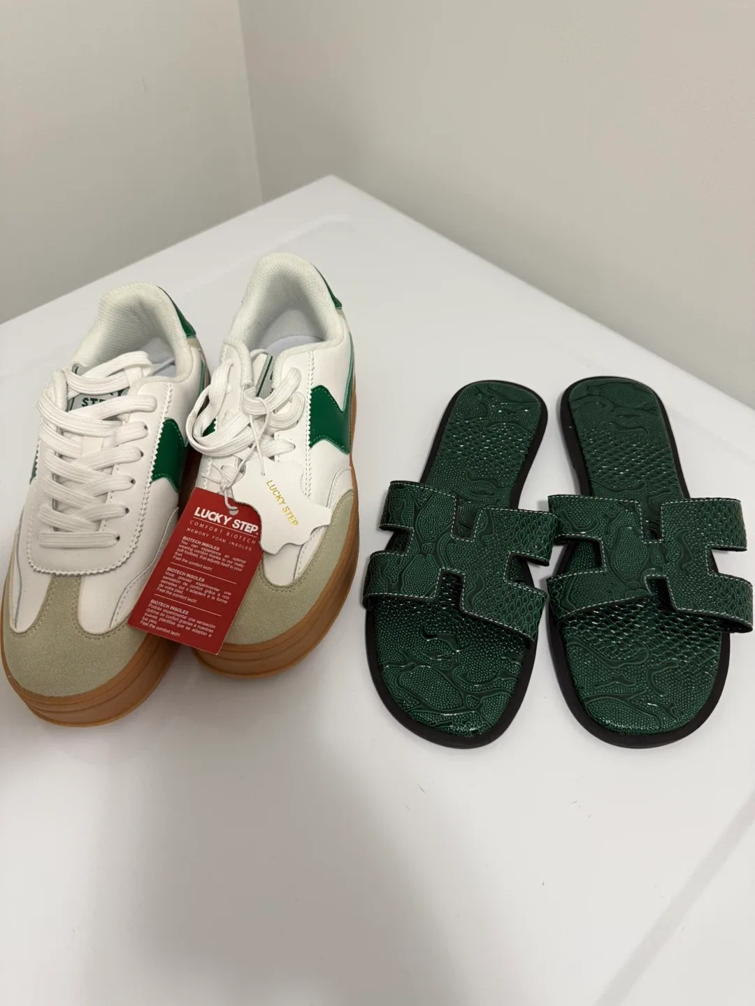 Lucky Step Sneakers and Slides. Size 7