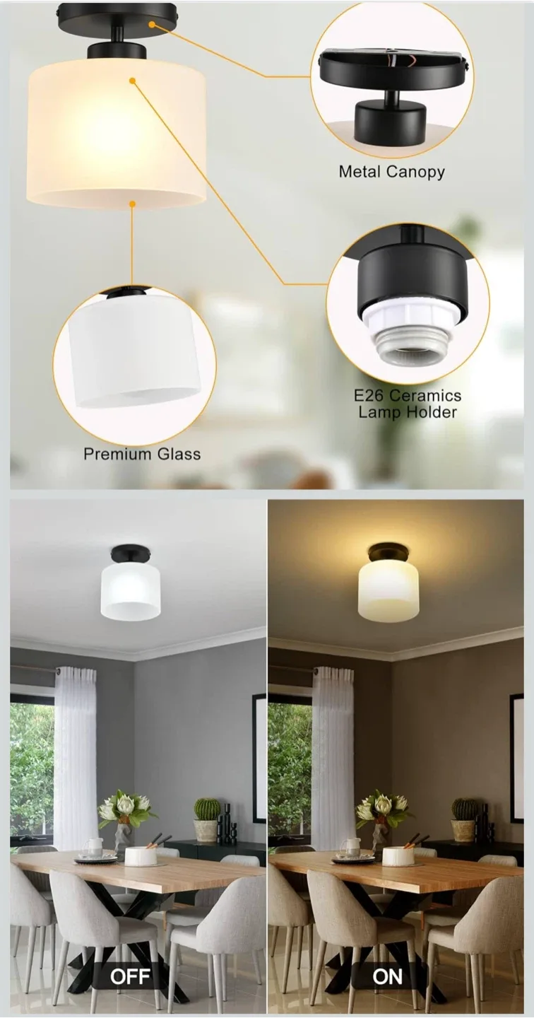 Semi Flush Mount Ceiling Light image indicator(5)