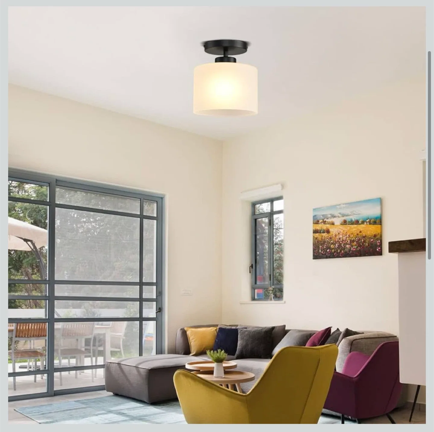 Semi Flush Mount Ceiling Light image indicator(3)