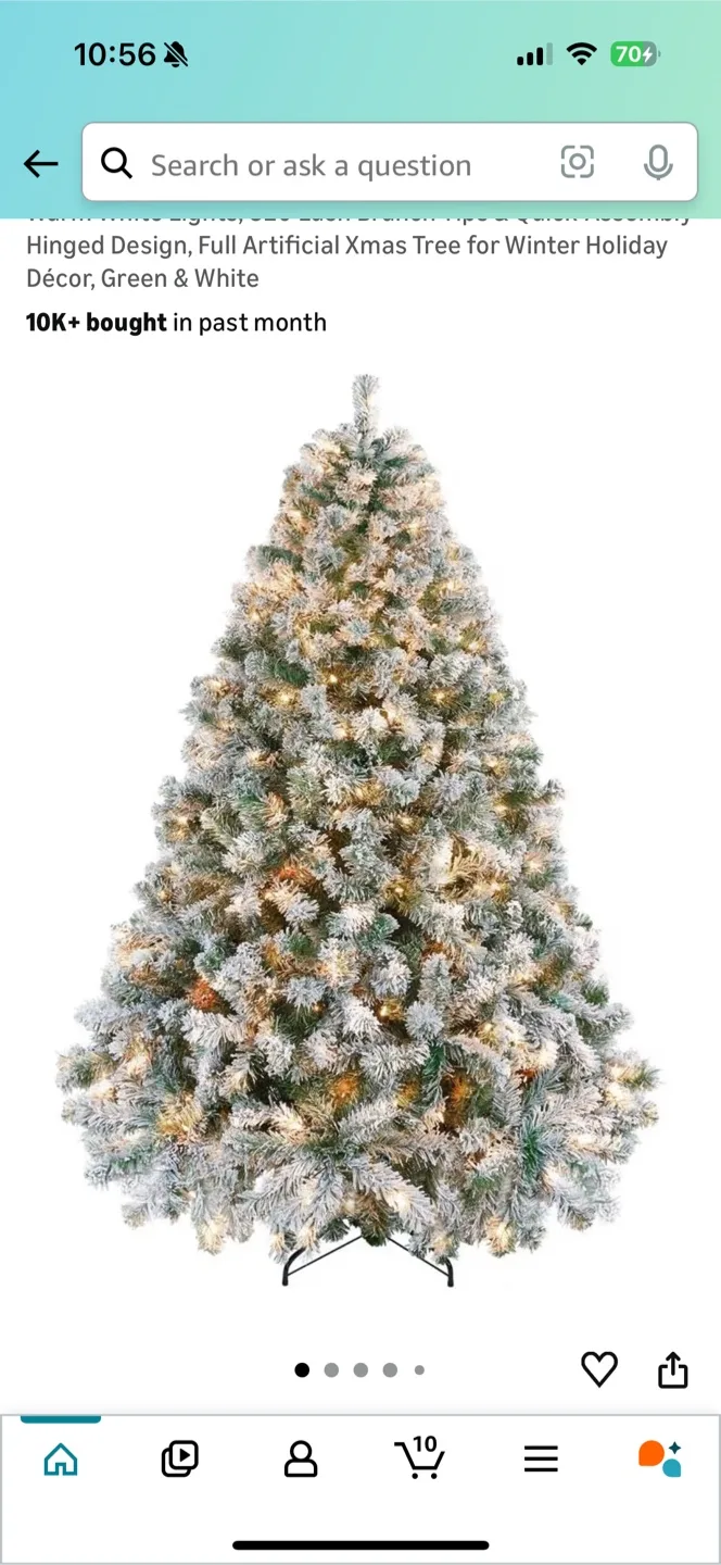 Artificial Xmas Tree - Green & White