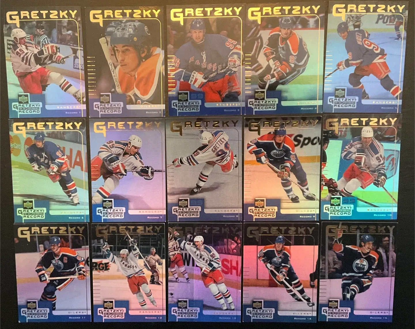 Wayne Gretzky Upper Deck Record Trading Cards