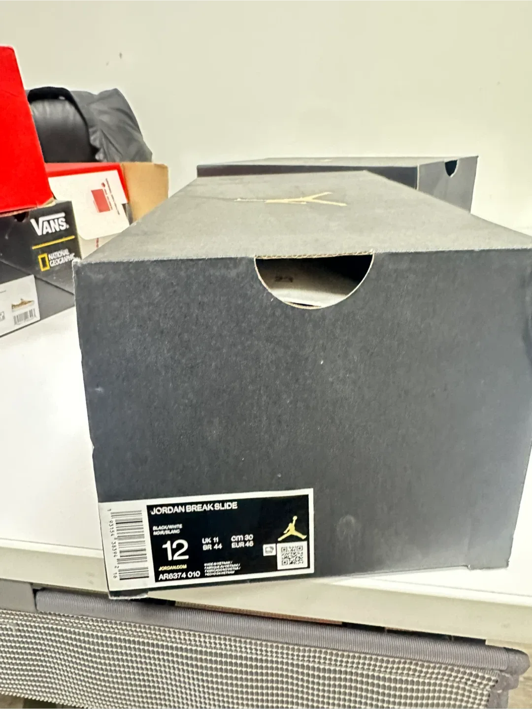 Jordan Break Slide - Size 12 - Black/White - NEW image indicator(4)