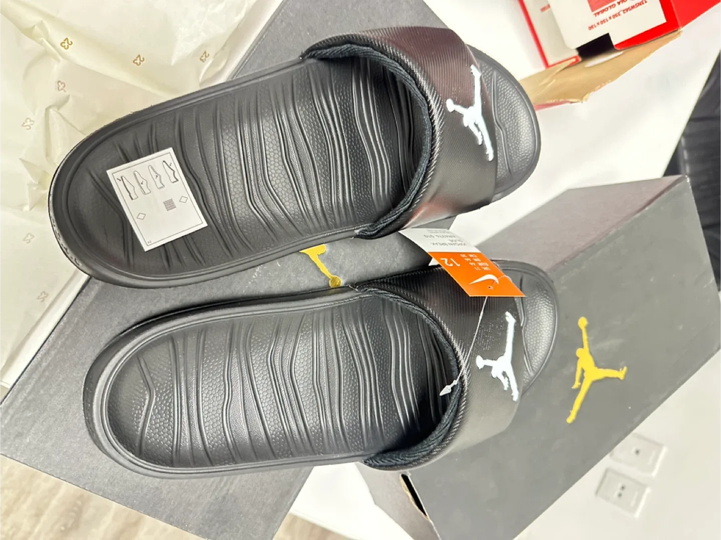 Jordan Break Slide - Size 12 - Black/White - NEW image indicator(3)