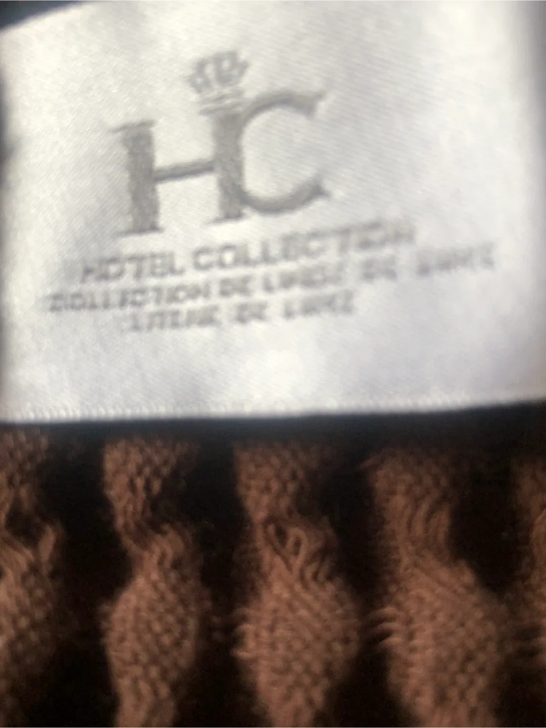 Hotel Collection Brown Waffle Weave Shower Curtain