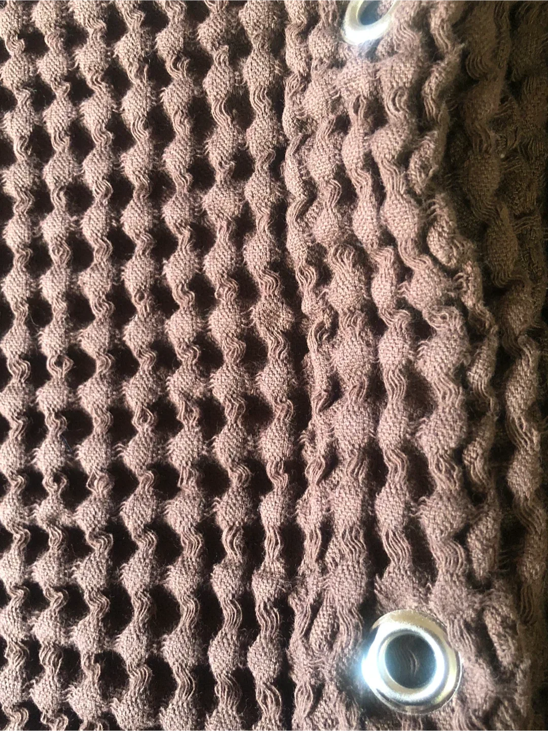 Hotel Collection Brown Waffle Weave Shower Curtain image indicator(2)