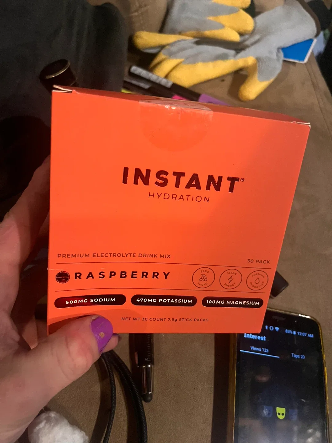 Instant Hydration Raspberry Electrolyte Drink Mix - New