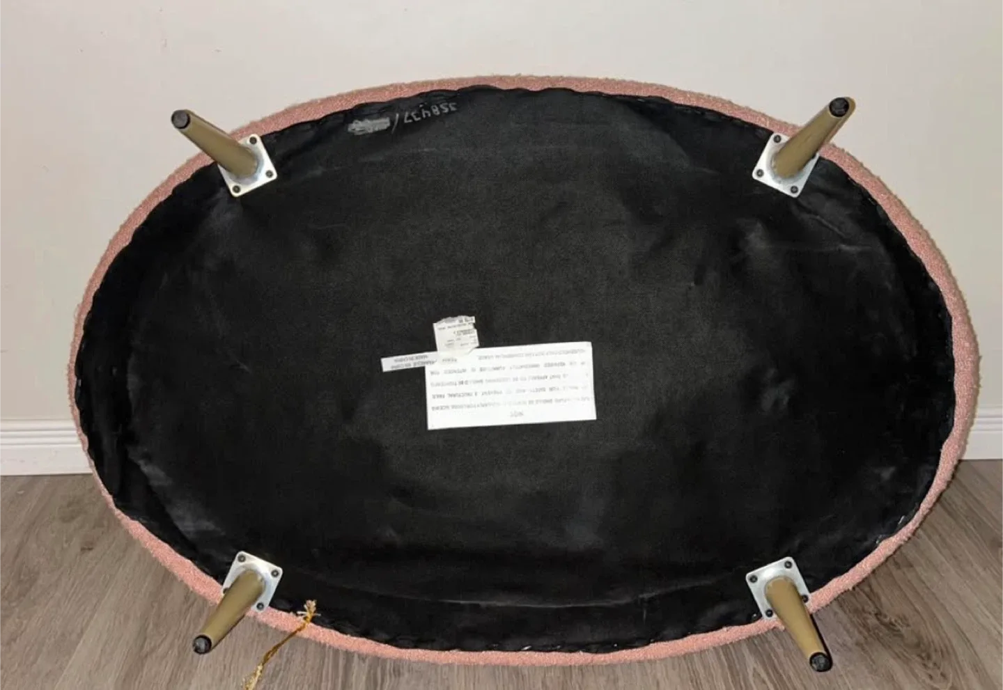 Pink Pet Bed with Gold Legs image indicator(4)