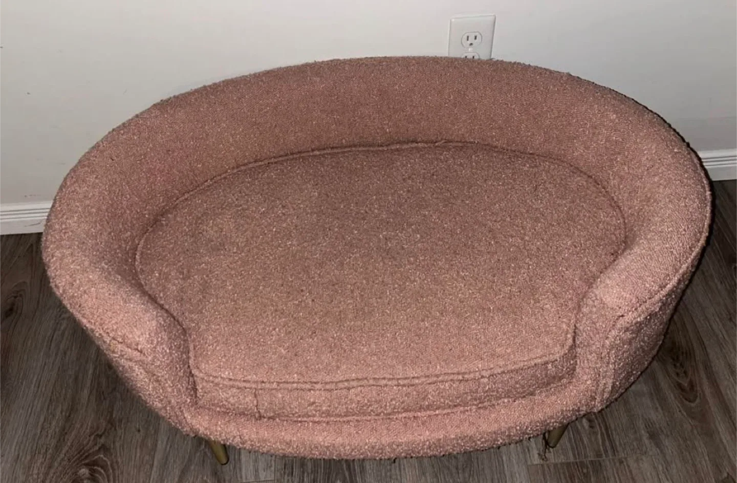 Pink Pet Bed with Gold Legs image indicator(2)