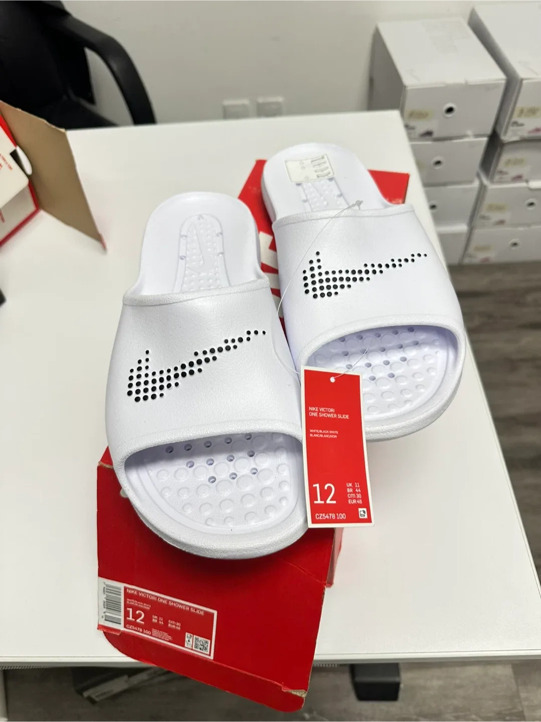 Nike Victori One Shower Slide White - Size 12