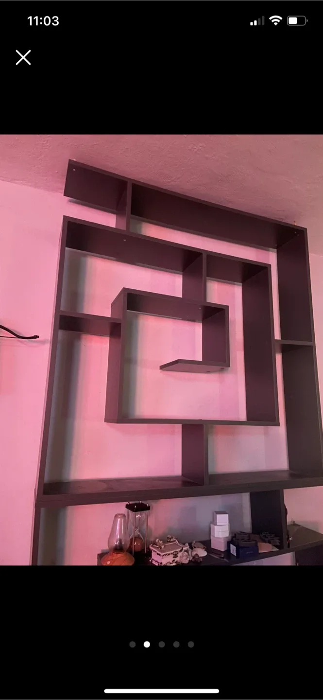 Dark gray Geometric Bookshelf - 49x51 inches image indicator(4)